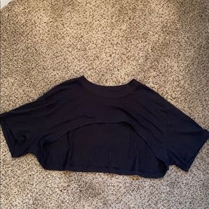 Lulu lemon black workout crop